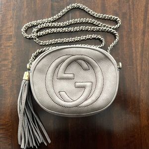 Gucci SoHo Nubuck Leather Round Crossbody Bag